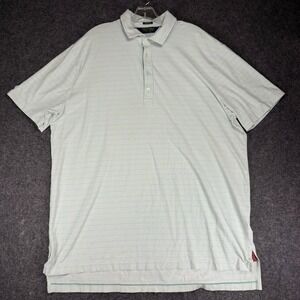 Polo Golf Ralph Lauren XL Green Blue Striped Stretch Lisle Golf Polo Shirt